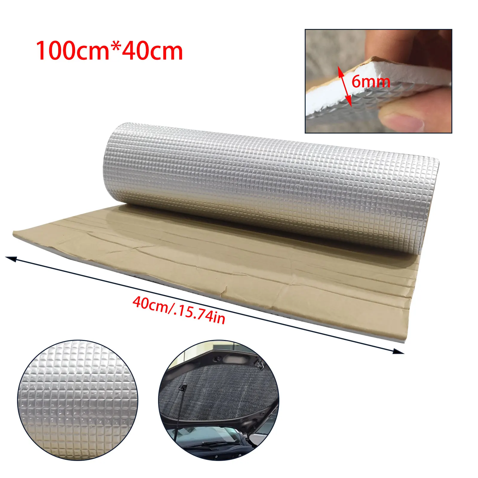 Thermal Insulation for Cars Thick 6mm Aluminum Foil Muffler Cotton Auto Soundproofing Dampening Foam Isolation Mat sound proof mat sound insulation mat soundproofing cotton sound deadener mat sound insulation cotton soundproofing foam sound absorbing foam soundproofing board