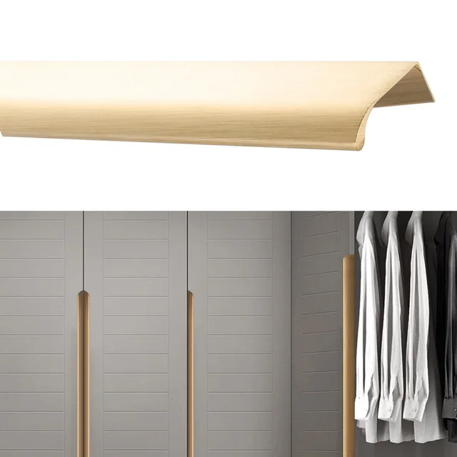 Verdeckte Griffe, Schubladenschrank, Fingerkantengriff, Schwarzgold, Für Möbelbeschläge Aus Aluminiumlegierung In Der Küche – Bild 6
