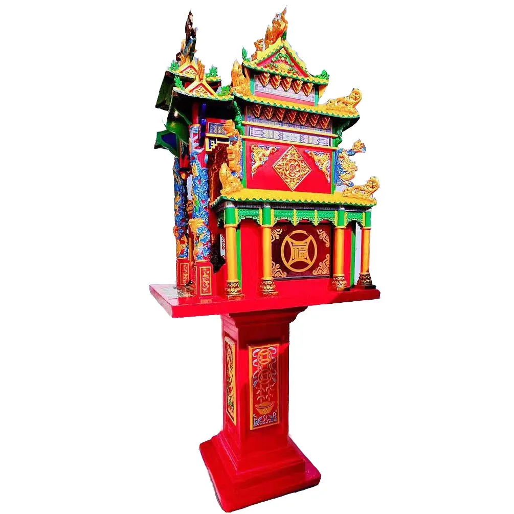 Vintage Chinese Dragon Pillar Wood Carved Applique Onlay Molding Roman Column Decal Furniture Home Decor Niche Decoration