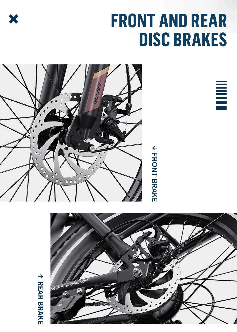 ONESPORT OT16-2 Erwachsenen Premium Edition Elektrofahrrad 250W Motor 48V 17Ah Akku, 20 Zoll Reifen Mechanische Scheibenbremsen – Detail 6