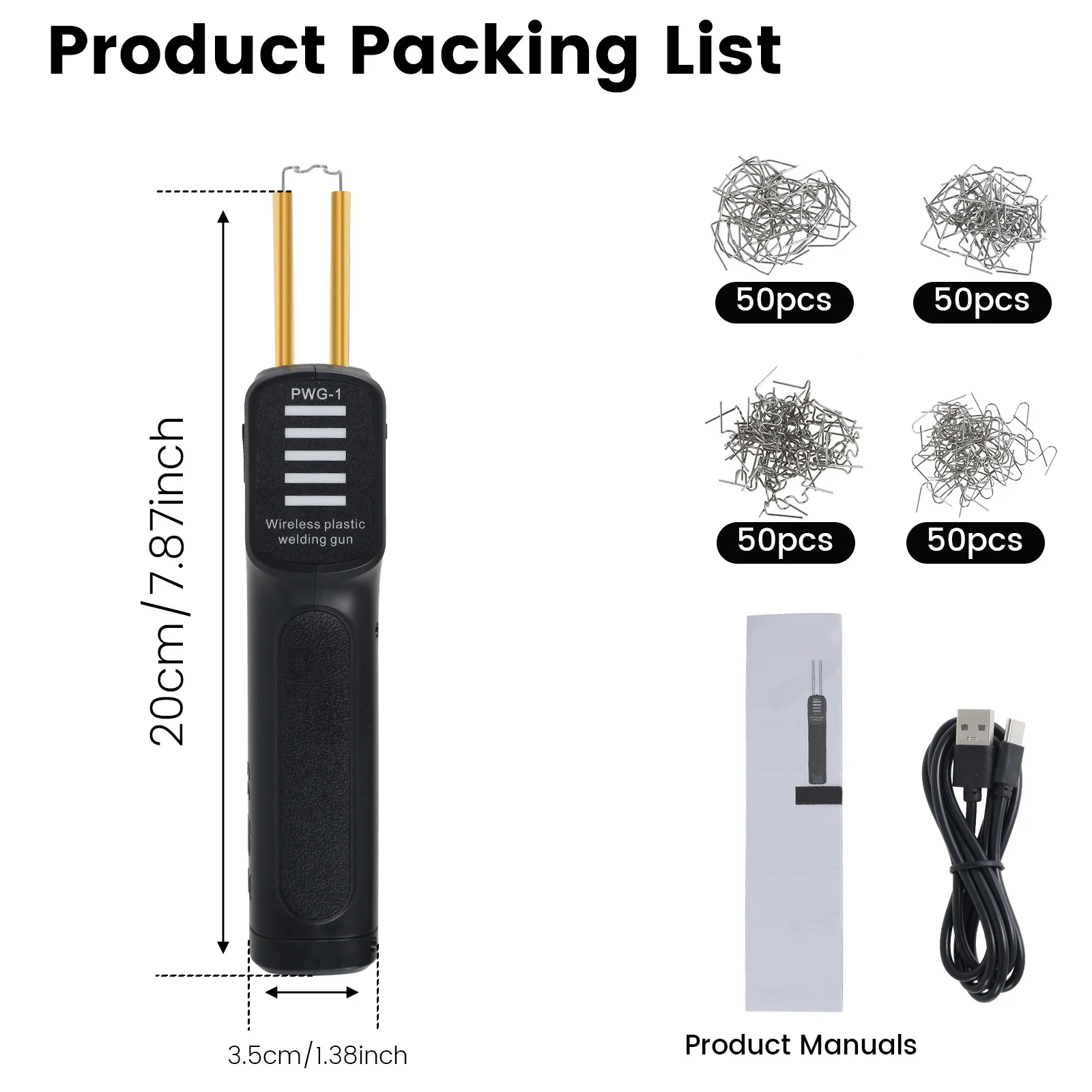USB Cordless Plastic Welding Tool Handheld Welding Machine  with 200 Staples Crack Repair Plastic Welder for Plastic Car Bumper 2