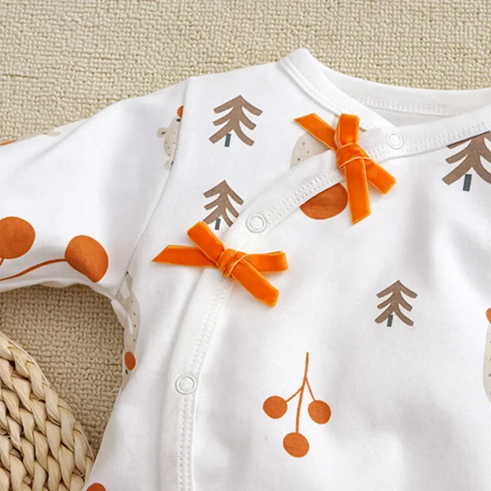 Baby Girl Rompers 0 to 12 months Spring Autumn Cotton Long Sleeve Print Infants Underwear Overalls baby clothes