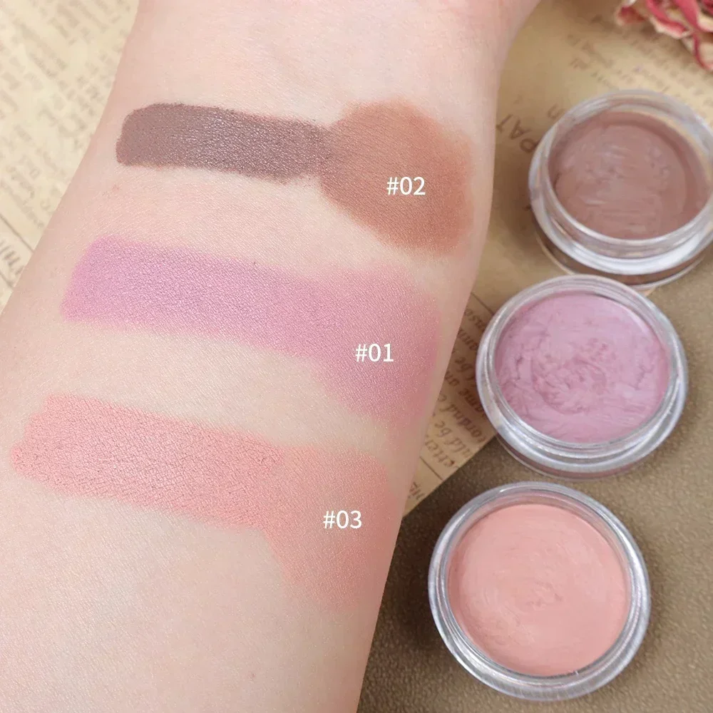 Peach Pink Eyeshadow Cream Waterproof Matte Silky Smooth Eye Shadow Pigment Monochrome Long Lasting Nude Brown Eyeshadow Makeup eye shadow