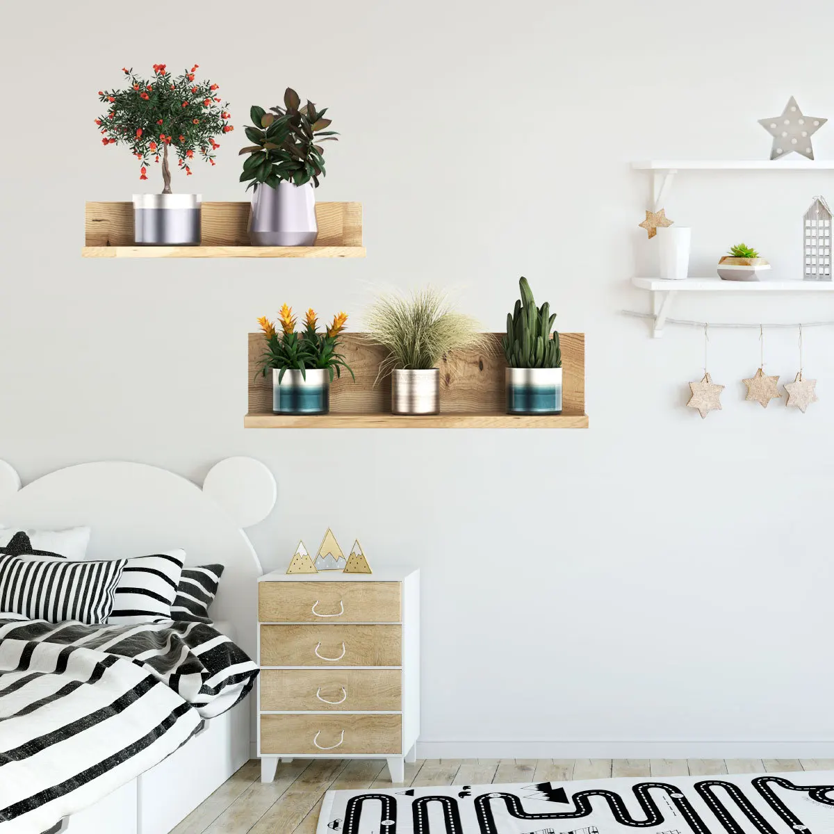 Nordic style 3D Plant Pot Wall Stickers for Living room Bedroom Kitchen Dining Room Decor Wall Decoration PVC Decals for Home