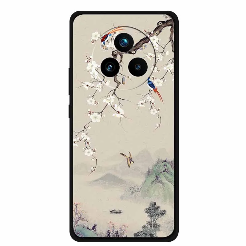 Sleek Black Silicone 3D Relief Phone Case - Cute and Soft Cover