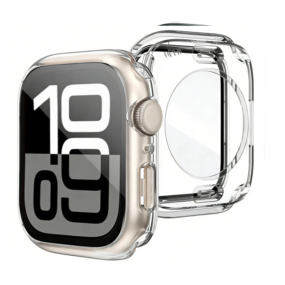 All-in-One Waterproof Apple Watch Protective Case with Tempered Glass Screen Shield