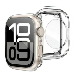 Premium Full Screen Protector with Tempered Glass Cover & Back PC Bumper - 40mm Series 4 5 6 SE (Transparent)