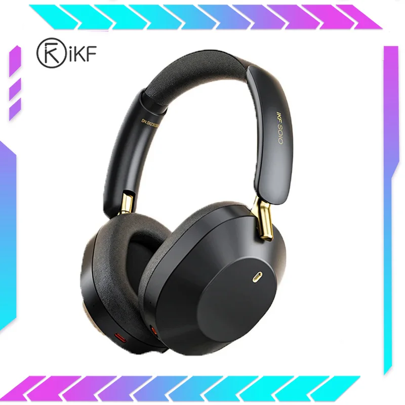 

Ikf Solo Wireless Earphones Over Ear Bluetooth Headsets Dynamic Noise Reduction Bass Anc Enc Ipx4 Waterproof Gamer Earphone Gift