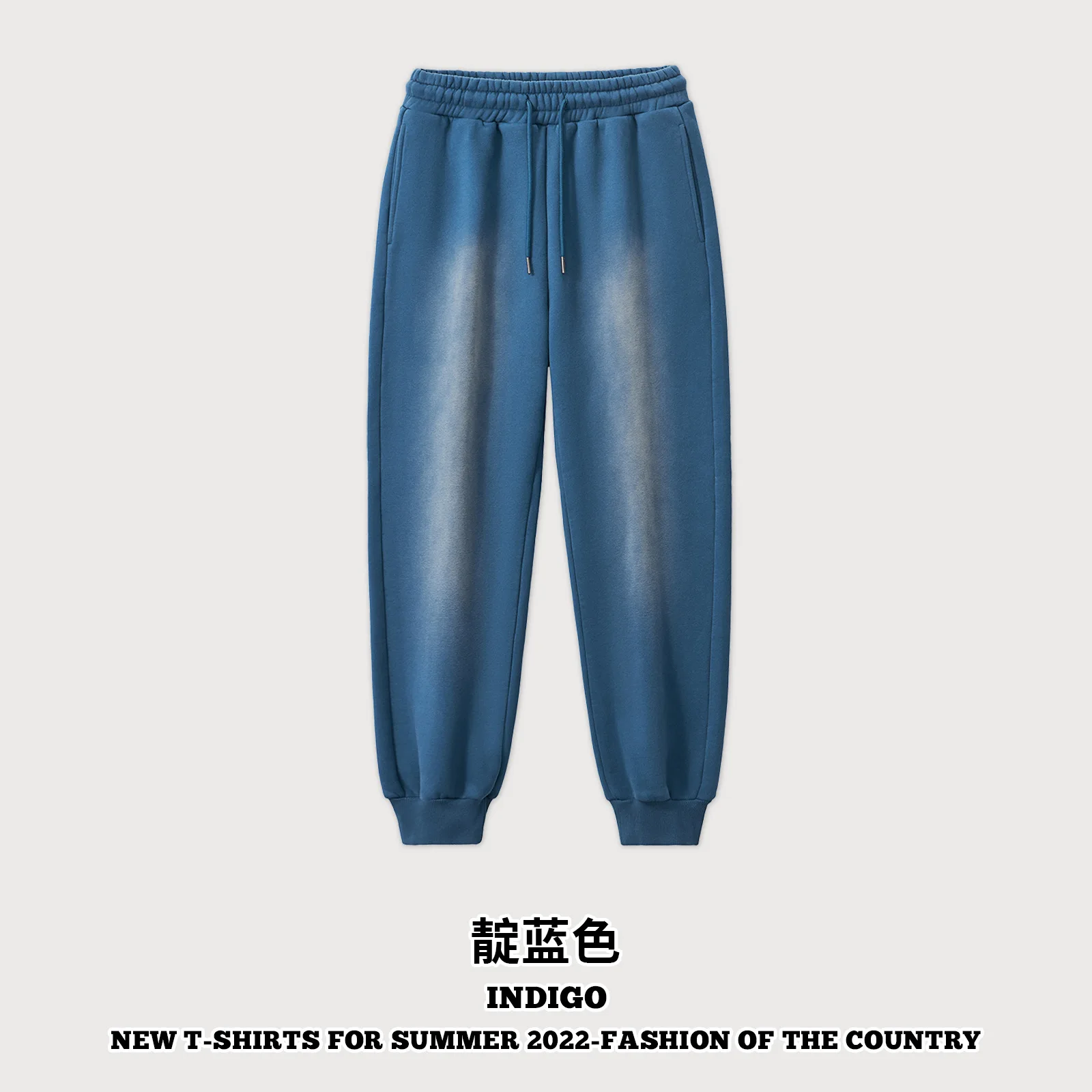 Men's Trousers Retro Autumn Winter Washed Sweatpants Unisex Loose Heavy Weight 380GSM Cotton Solid Thickening Casual Pants