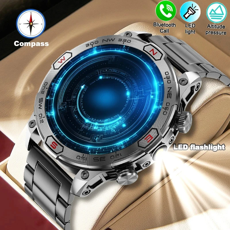 

New For Huawei Xiaomi Smart Watch Men Outdoor Military GPS Track 1.43-Inch Ultra HD AMOLED Screen 450mAh Bluetooth Call Watches