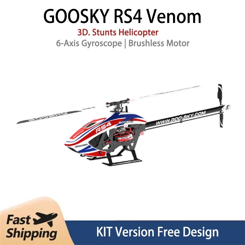 Goosky Rs4 Venom Versione Standard 3D Stunt Rc Helicopter Kit Versione Brushless Motor Model Helicopter Exercise One Hands