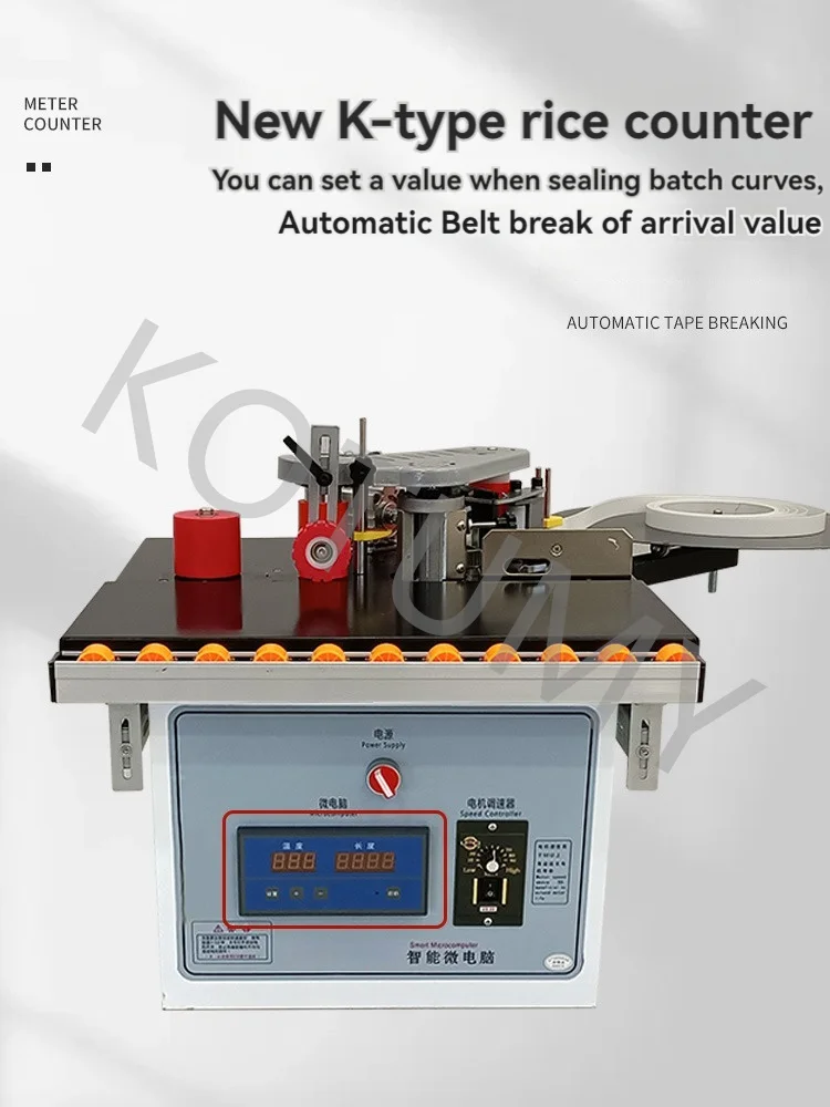 Edge Banding Machine 220V Portable Double Side Gluing Woodworking Banding Machine Edge Bander for Wood Based Panels Machinery