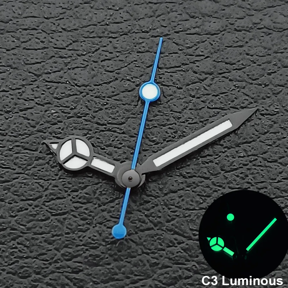 Green C3 Luminous 12.5mm Watch Hands - Premium Watch Accessories and Parts