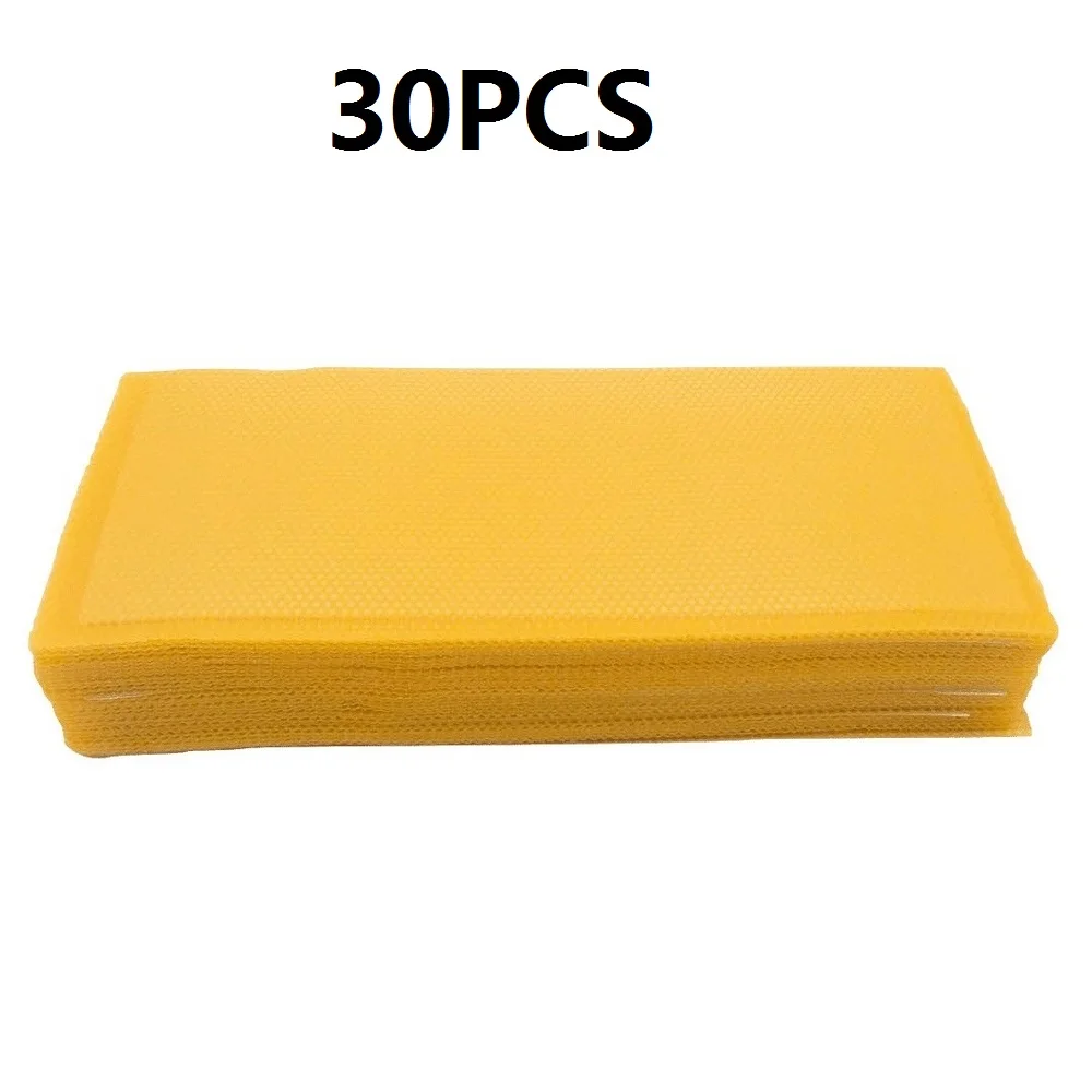 30Pcs Honeycomb Foundation Beeswax Sheets Honey Beekeeping Tool Bees Beekeeper Supplies
