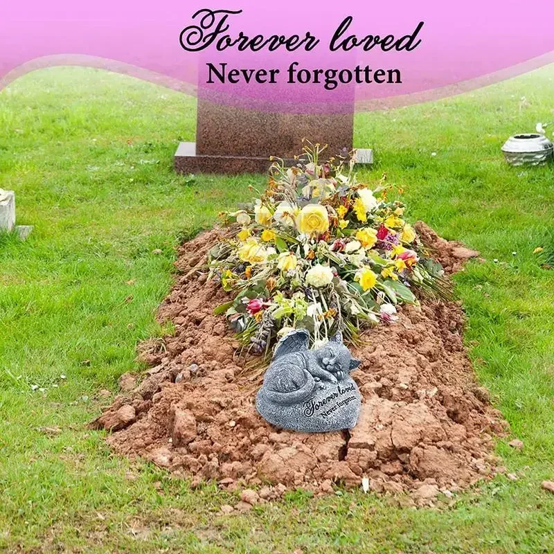 Cat Memorial Stones Cat Status For Garden Funerary Pet Memorial Tombstone Backyard Grave Markers