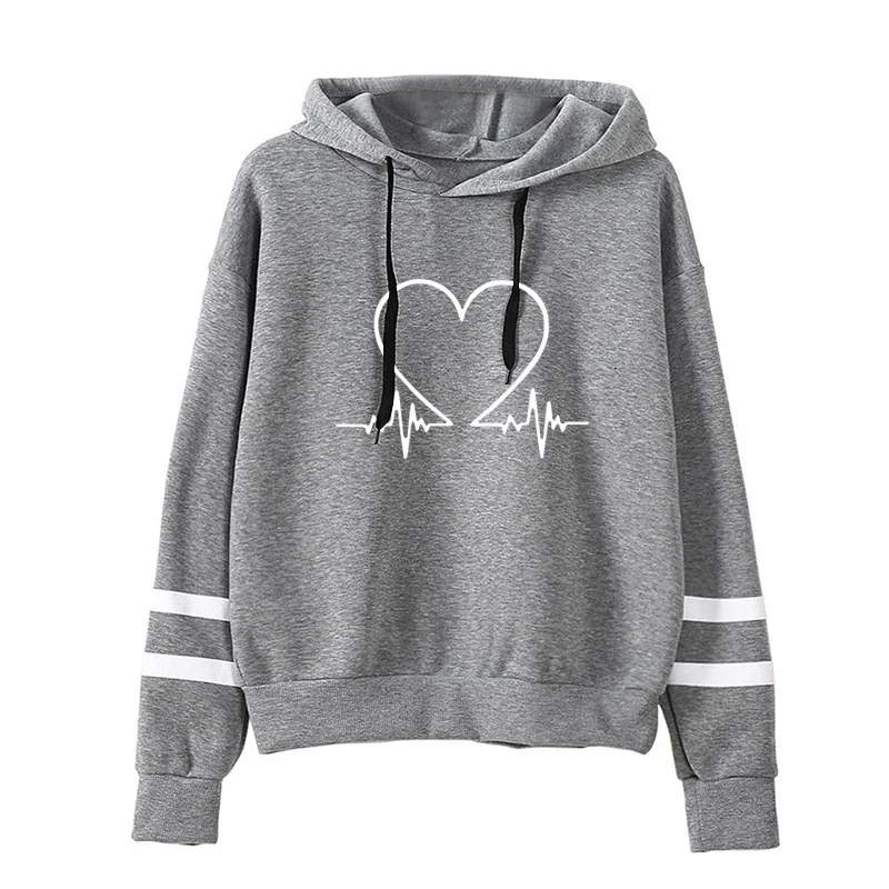 Woman Clothing Versatile Sweatshirts Casual Hoodies Comfortable Pullovers Slim Fit Soft Striped Lazy Style Jogging Daily Women's 5