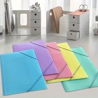 1Pc/5pcs A4 Office Project Binder with Elastic Closure - Large Capacity, Elastic Cord File Bag, Drawstring Document Pouch, 6