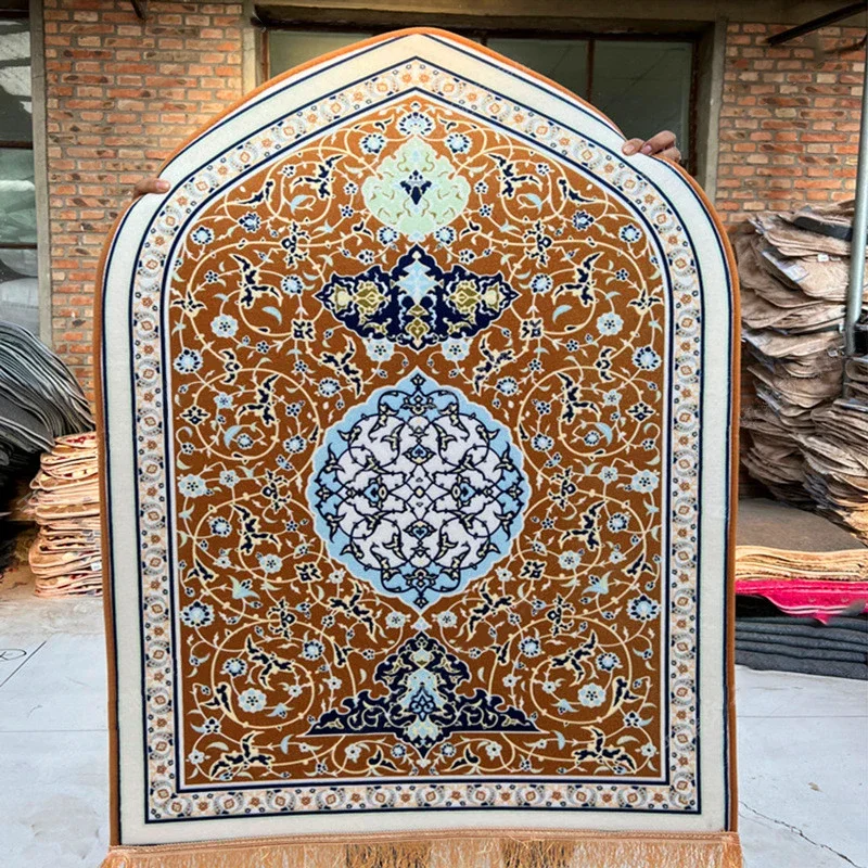 Islamic Soft Prayer Mat,Muslim Prayer Rug,Portable Travel Mat,Home Praying Carpet Ramadan Gift,Men Women Non-slip Worship Padded
