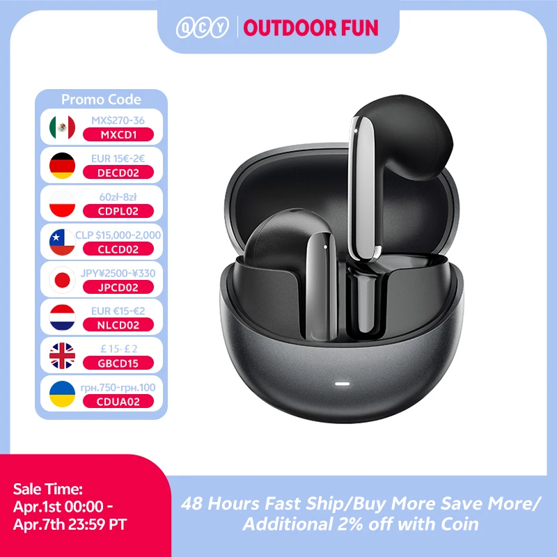 QCYHT10AilyBudsPro+ANCWirelessEarphoneHi-ResAudiowithLDACBluetooth5.3Earbuds6MicAIHDCallMultipointConnection-AliExpress44