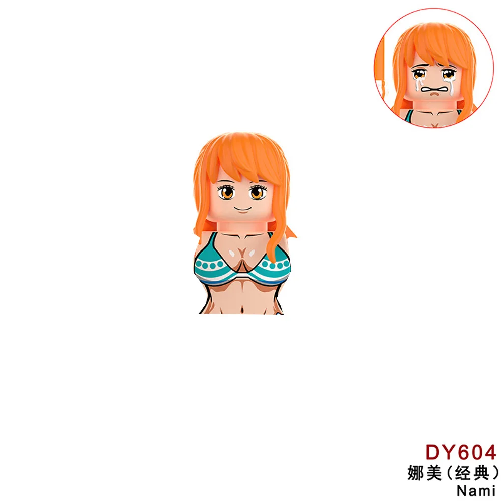 Anime One Piece Series Building Blocks Doll Roronoa Zoro Luffy Nimi Mini Action Figure Doll Ornament Model Decoration Kids Gifts