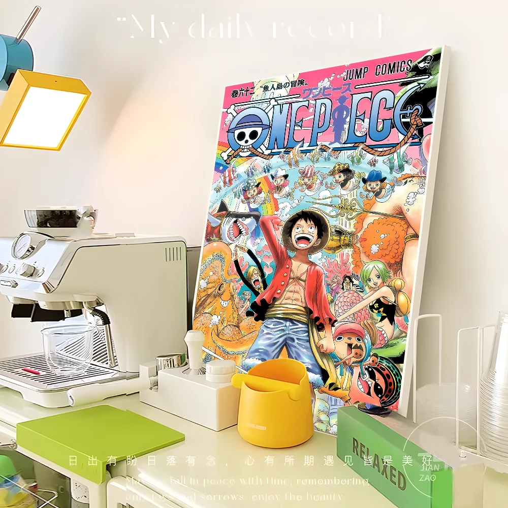 thumbnail image 1 of Pósteres de anime O-One P-Piece, impresiones adhesivas en papel blanco, ilustraciones, decoración de habitaciones kawaii, 1 of 5