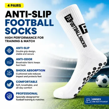 Saierfour Double grip anti slip and odor proof football socks 1