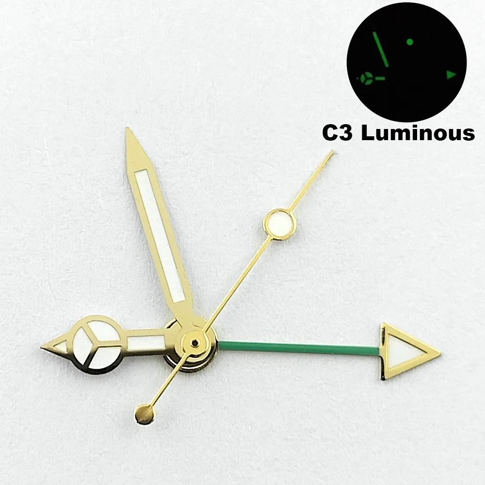 Elegant Multi-Color Luminous Watch Hands - Silver, Black & Rose Gold Accents