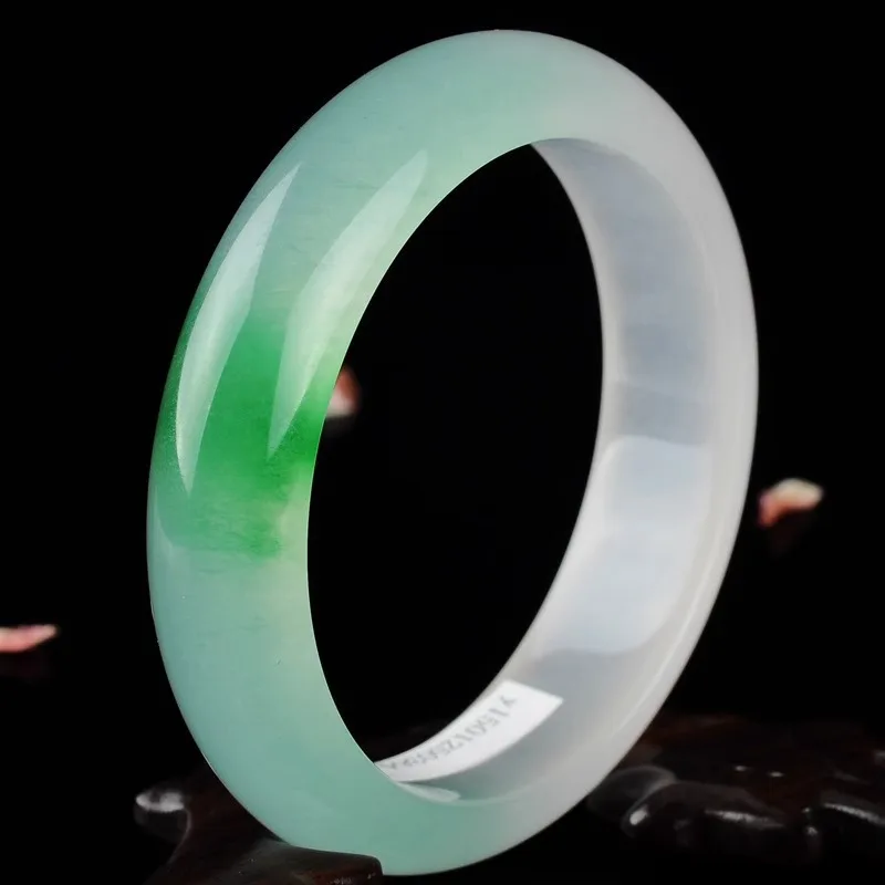 

Нефритовый Изумрудный зеленый плавающий нефритовый браслет Seiko полированная изумрудная фотография