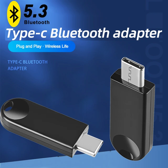 Adaptador USBC Bluetooth BT 5.3, USB Bluetooth Adapter BT 5.3 Transmitter  Receiver,receptor y transmisor Dongle para PC, portátil, altavoz  inalámbrico, transmisor de Audio - AliExpress