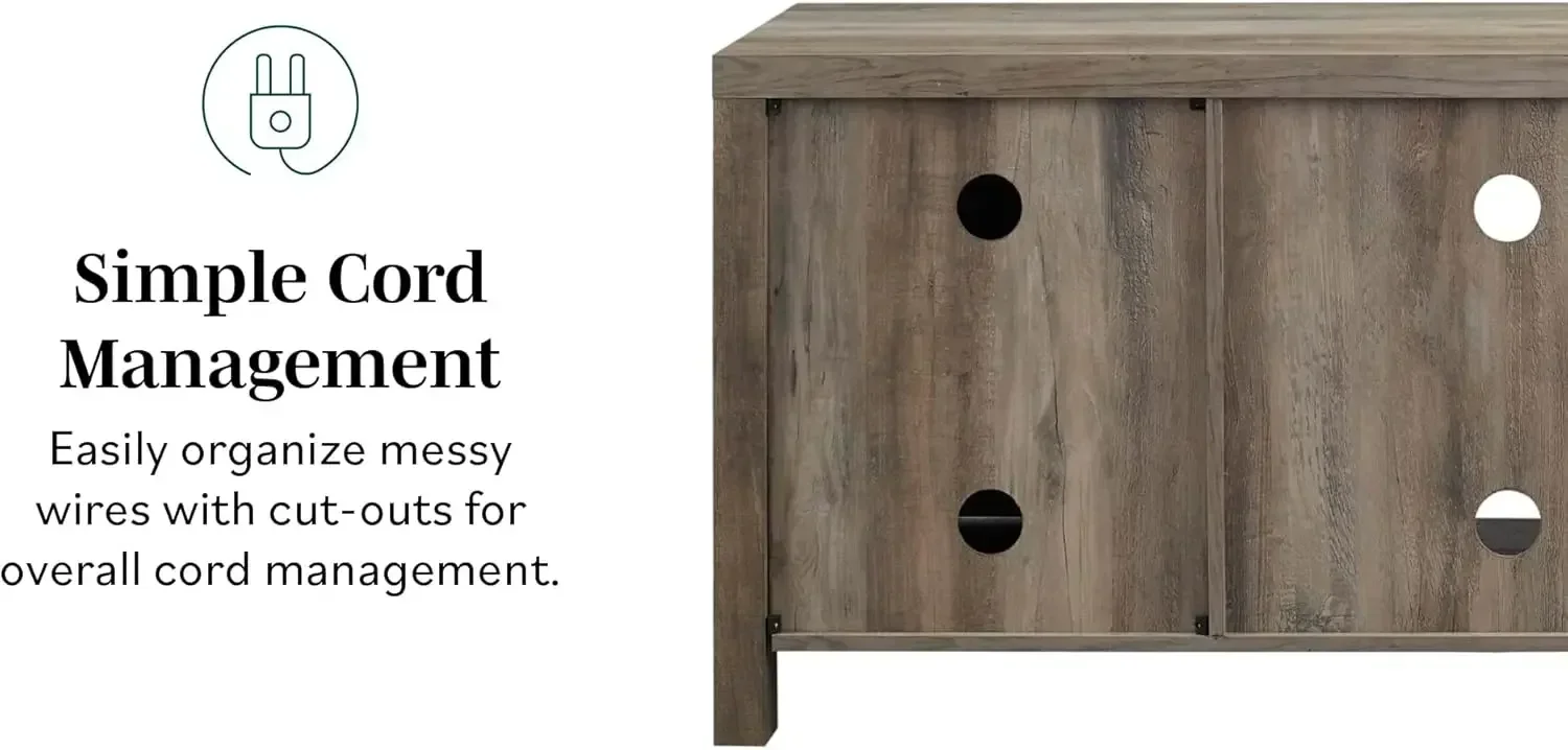 --NewGeorgetown Modern Farmhouse Double Barn Door TV Stand for TVs up to 65 Inches, 58 Inch