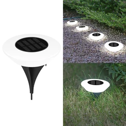 Solar-Powered Outdoor LED Floor Light - 360° Adjustable, IP65 Waterproof, for Garden, Yard, Driveway, and Patio (1/4 Pack) (White light 1PC)