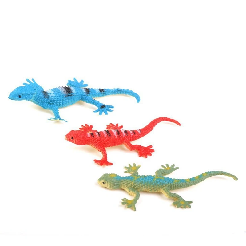 B05B-Gecko Small Plastic Lizard Simulation Reality Decoration Children's Toys 24 Pcs