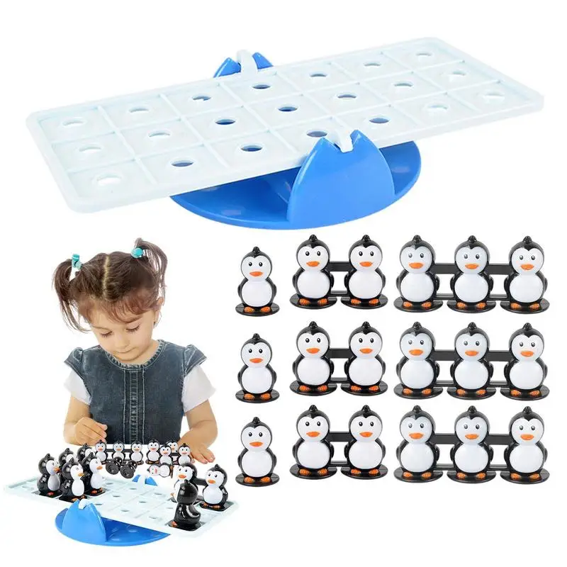 

Balance Penguin Animal Balance Challenge Game Teaching Aids Seesaw Montessori Early Educational STEM Toys