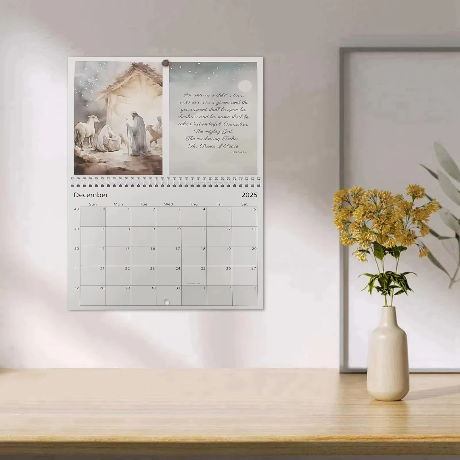 Jesus Wall Calendar Bible Verse Wall Calendar Christian Inspirational Mural Funny Jesus Bible