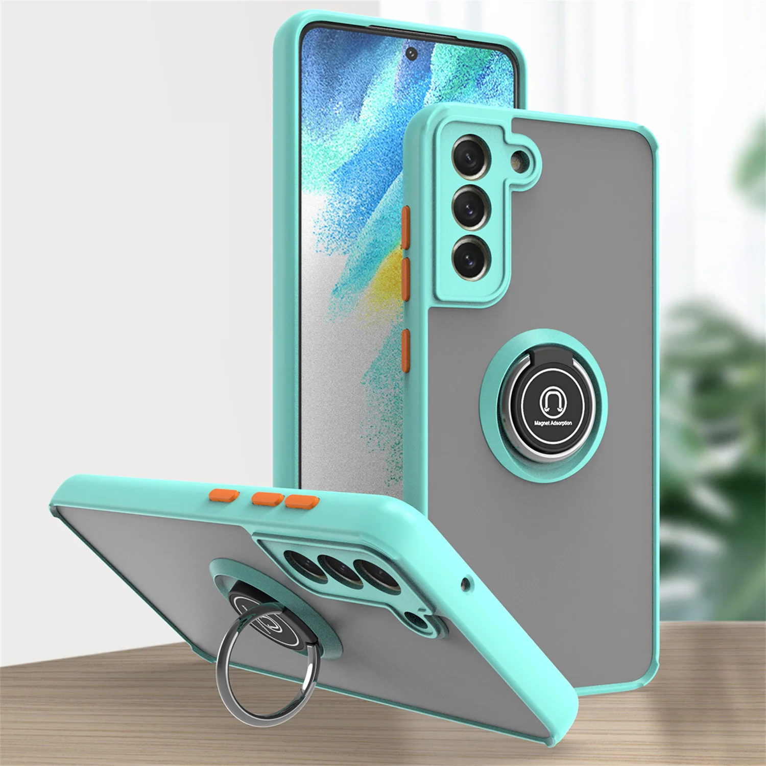 Shockproof Magnetic Ring Holder Case with Stand Cover