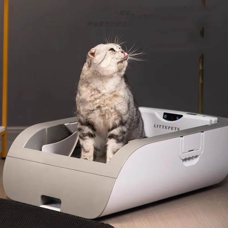 Smart Automatic Cat Litter Box Mat Villa Japanese Scoop Scraper Feeder Basket Large Cat Toilet Cleaning Arenero Pet Furniture