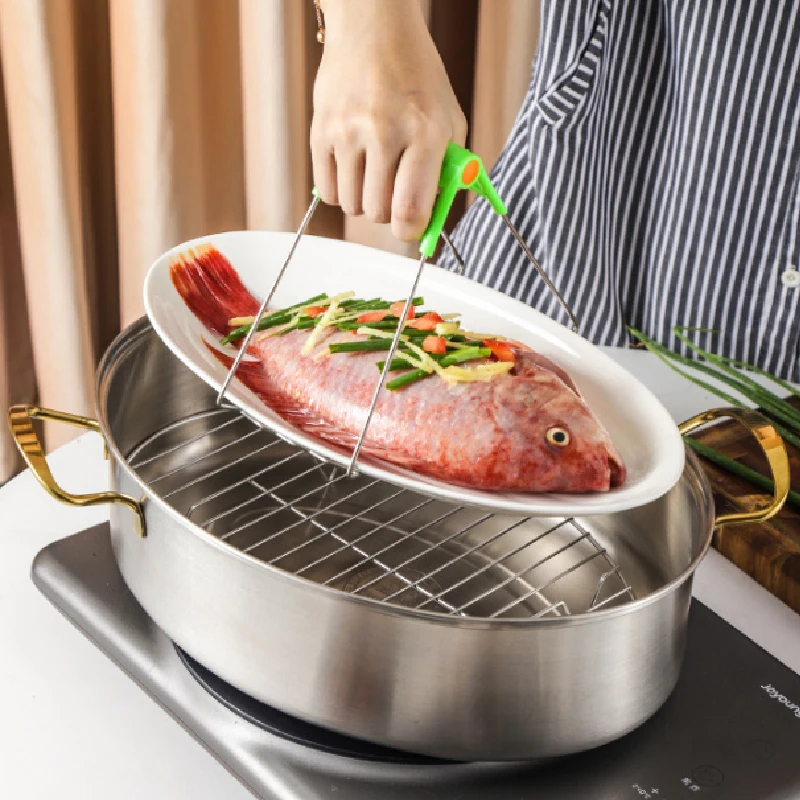Steaming Grid Steam Basket Thickened 304 Stainless Steel Full Range  Household Kitchen Tools Large Hole Steamer - AliExpress