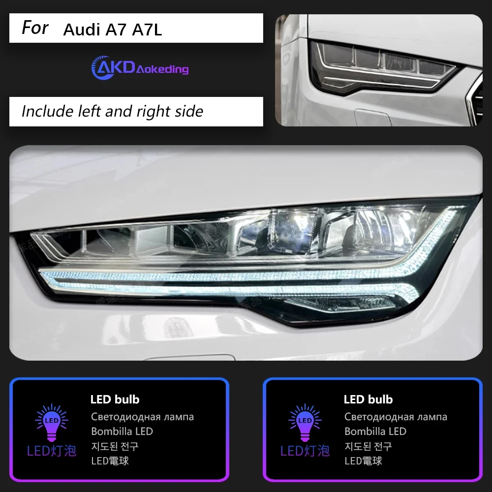 アウディA7 ヘッドライト Audi AUDI アウディ 純正 LED ヘッドランプ 右側 A7 4G