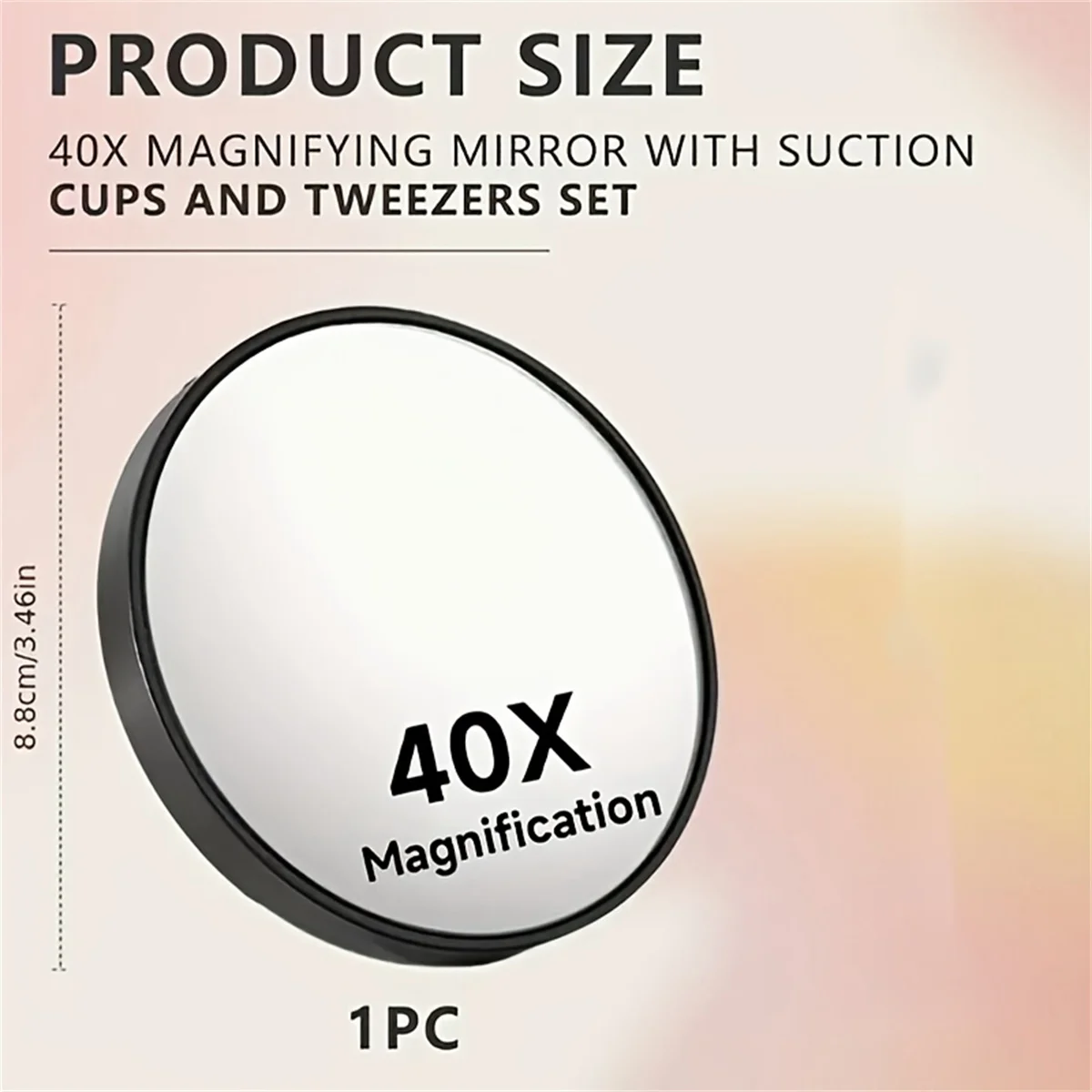 10X/30X//40X 확대경, 손잡이가 있는 손거울, 30X/1X 확대경이 있는 양면 손거울