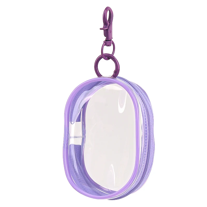 Klare Make-up-Pinsel-Aufbewahrungstasche, Mini-Reise-Kosmetik-Organizer, tragbar, niedlich, PVC, staubdicht, Reißverschluss, Beauty-Werkzeughalter, Taschen – Detail 10
