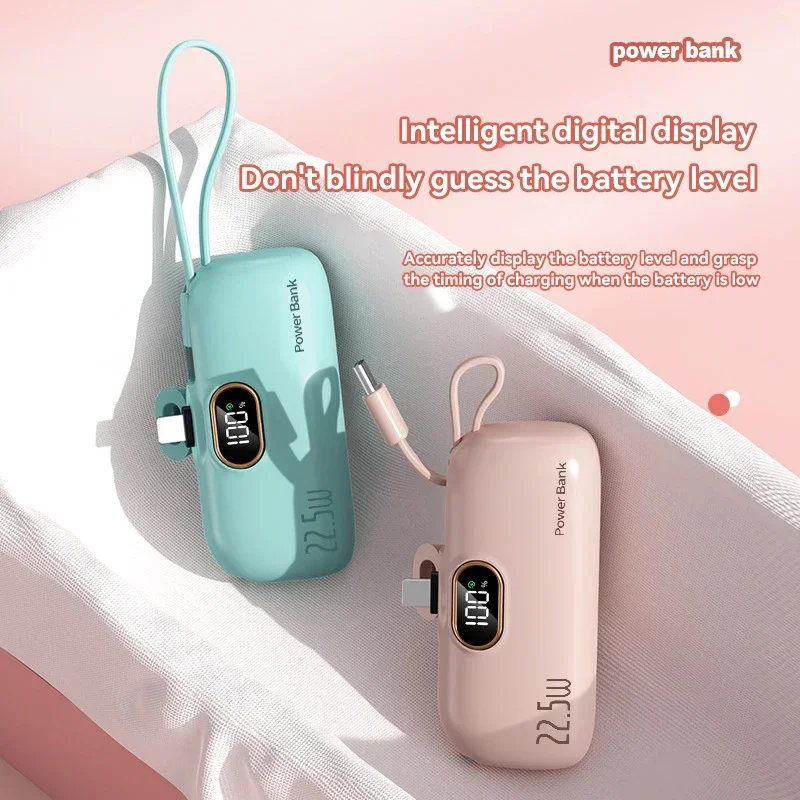 New Mini Power Bank 10000mAh Fast Charging PowerBank Portable Charger for IPhone 16 15 14 Samsung  Xiaomi External Spare Battery 3