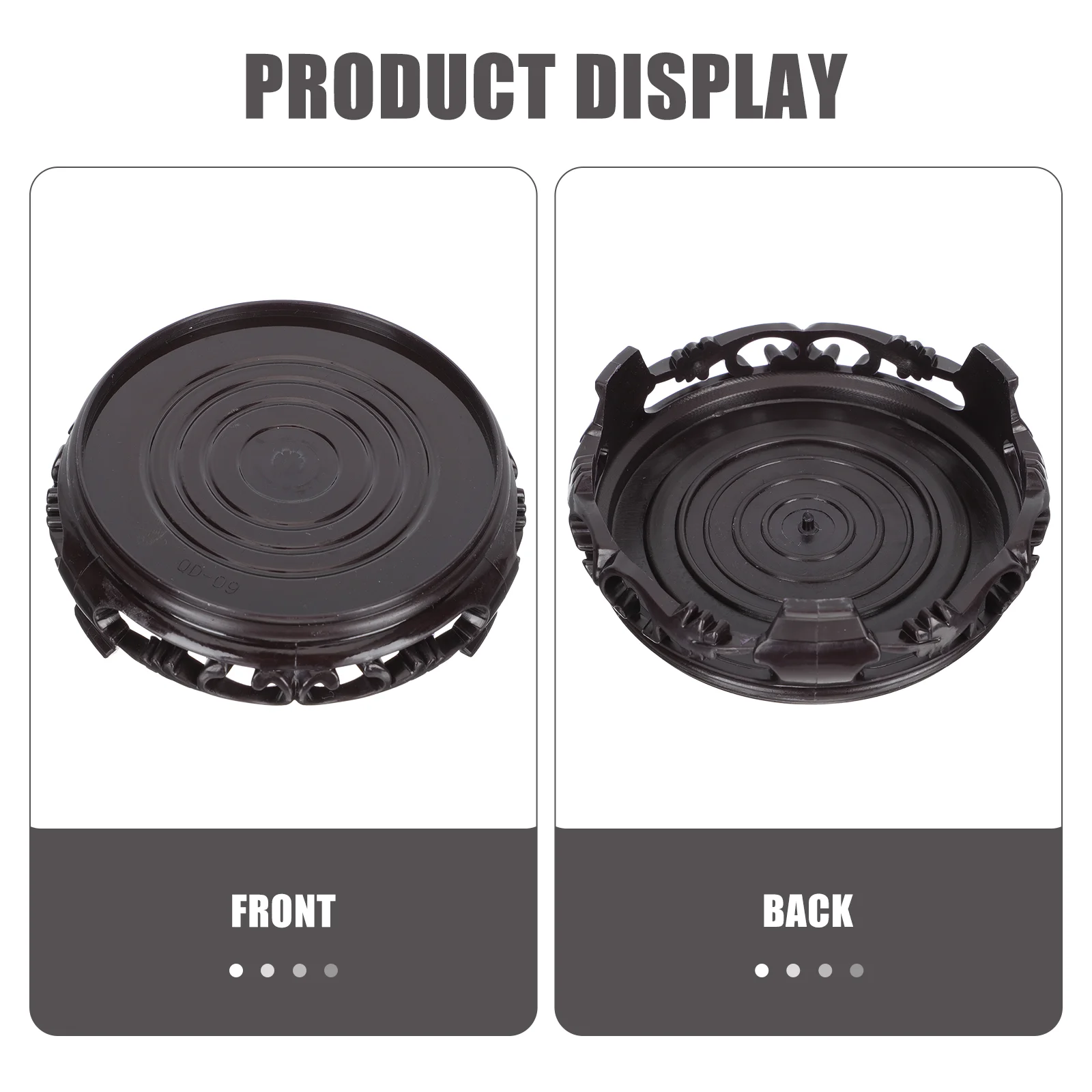 5pcs Plastic Flowerpot Base Artware Pedestal Holder Round Bonsai Display Tray Plant Pot Saucer Garden Decoration