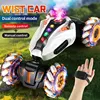4WD RC Drift Car With Music Led Lights 2.4G Gesture Radio Remote Control Spray Stunt Car 360° Rotating Climbing Car Toys Gift 6