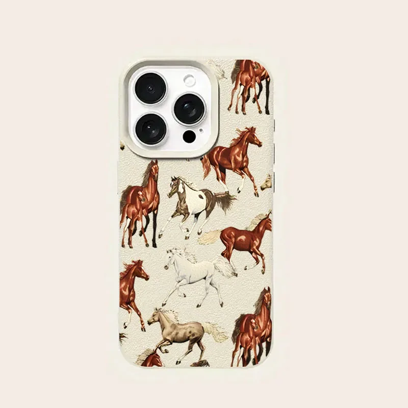 Herd of Horses Design Shockproof Soft Phone Case