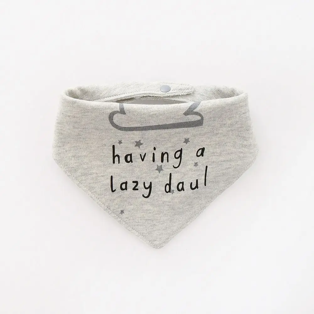 Cotton Material Baby Bibs Stripes Pattern Cartoon Design Drool Bibs Triangle Shape Soft Texture Burp Cloths Baby Boys Use