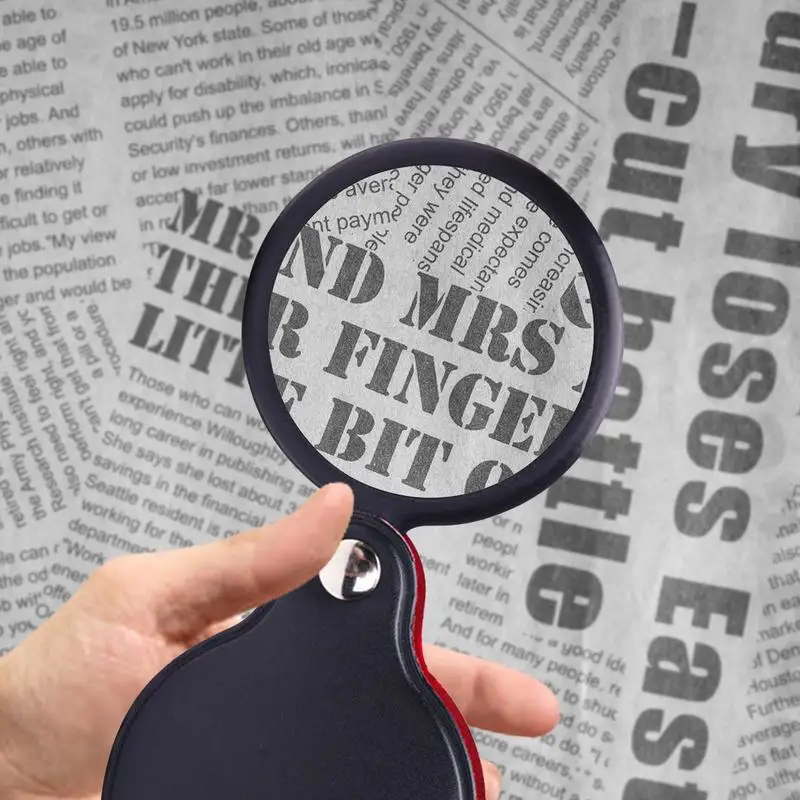 Jewelry Magnifier Reading Magnifier 10X Mini Pocket Folding Magnifier Glass Lens