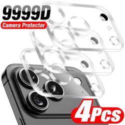 Premium Tempered Glass Camera Lens Protective Cover Film - 4 Pieces (For iPhone 16Pro Max)