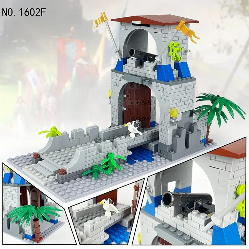 

children's building block toy Guardian City Tower attack and defense tower bridge scene of the model Toy wholesale store