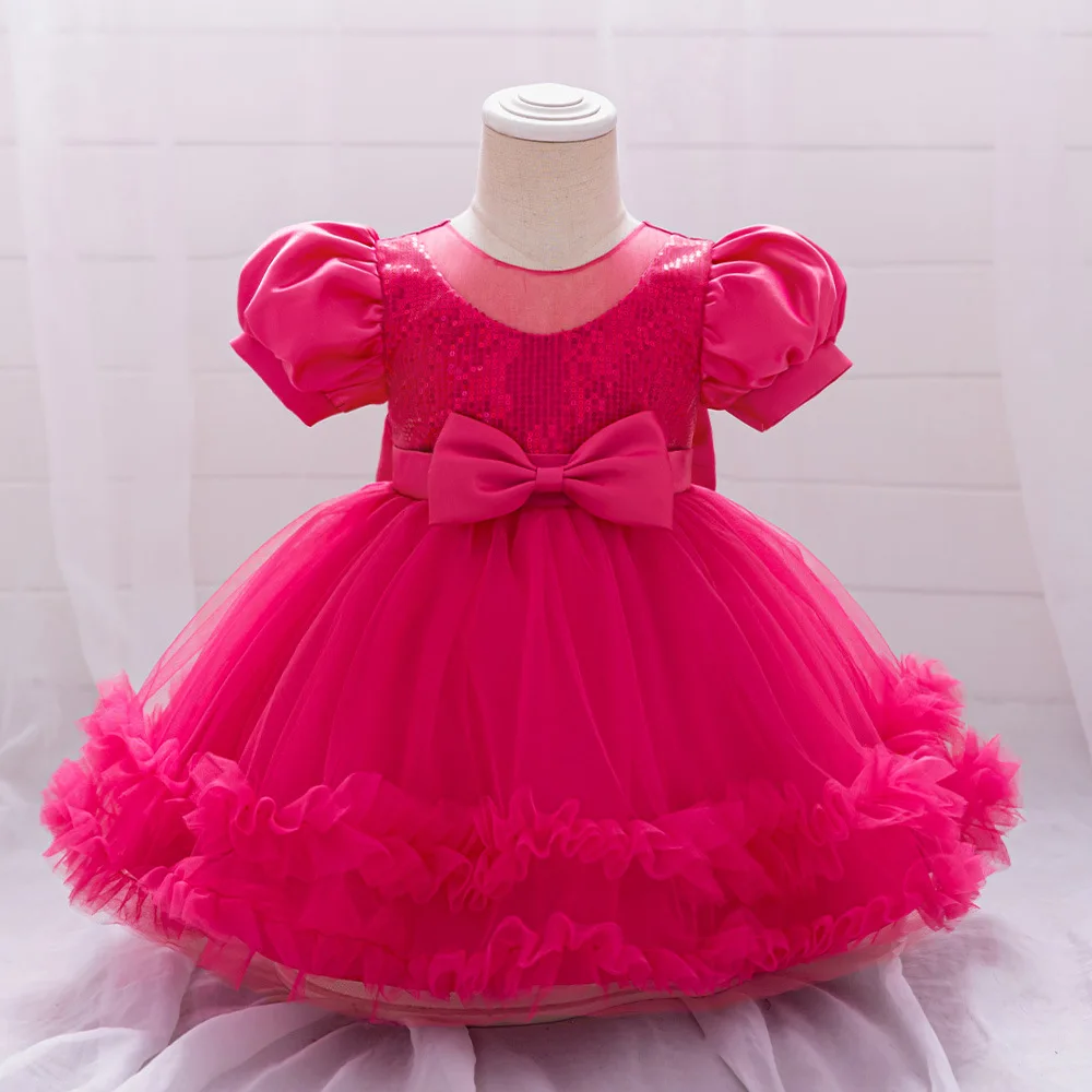 

Детское мягкое платье-пачка с рукавами-фонариками и блестками