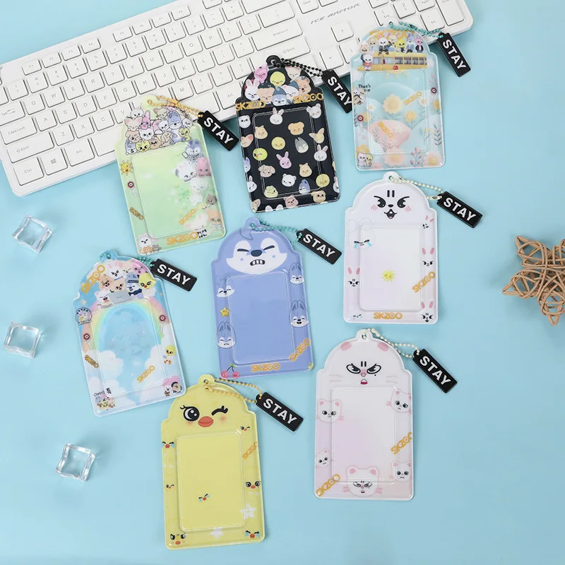 Stray Kids cartoon card holder keychain card holder with matching